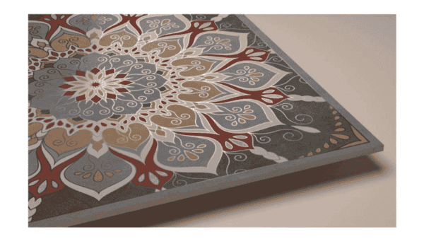 Moroccan Tiles 600x600mm Mystic Flower Grey - Image 2