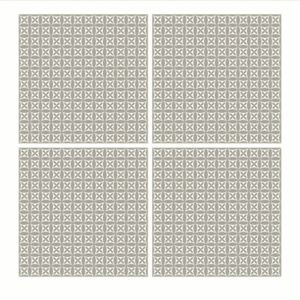 Moroccan Tiles 600x600mm Peral Grid Sand Grey