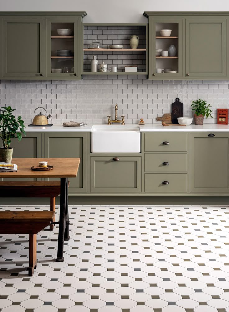 Kitchen style with Victorian Floor Tiles
