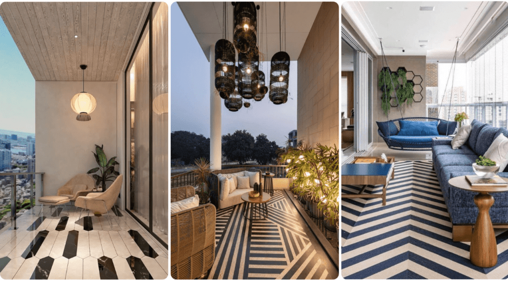 Front Balcony Wall Tiles Design