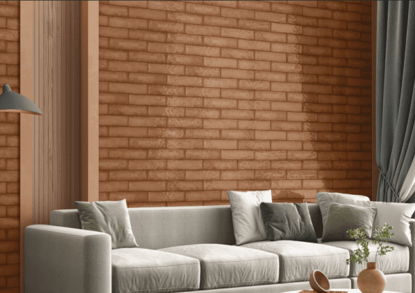 Ceramic Glossy Subway Tiles for Walls 50x250MM Desert Brown Picket - Image 3