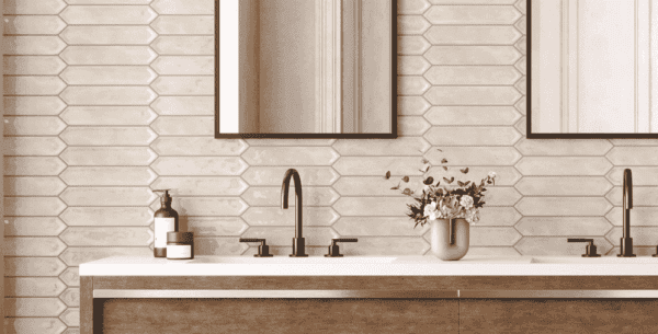 Ceramic Glossy Subway Tiles for Walls 25x250MM Creme Picket - Image 2