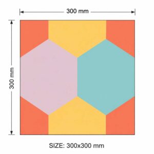 300x300mm Hexagon Tiles for Floor and Wall | Customisable Tiles