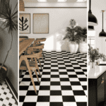 black and white tiles