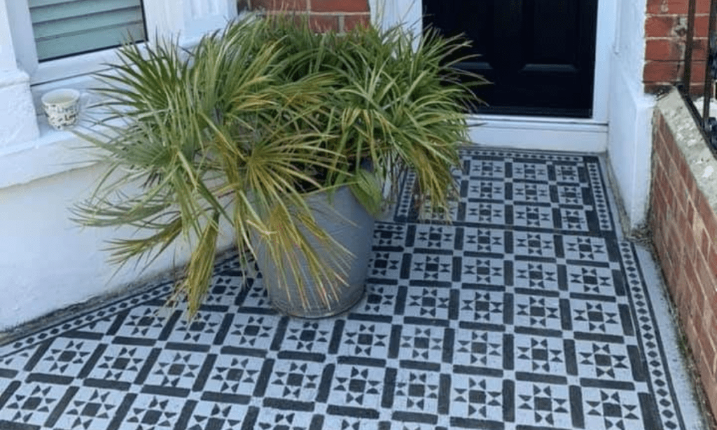 black and white tiles