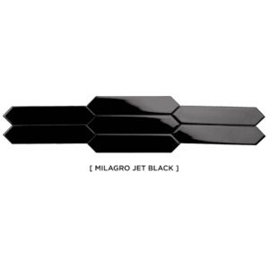 black subway tiles