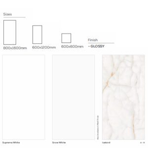 Supreme White 2x4 tiles