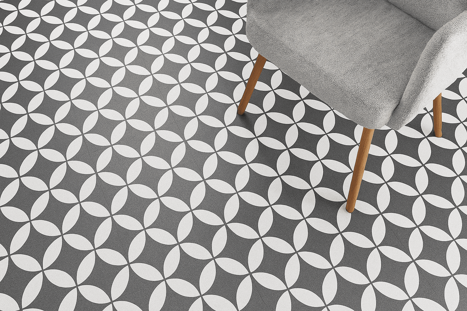 Monochrome Cric 300x300mm Moroccan Tiles for Floor and Wall - Image 3