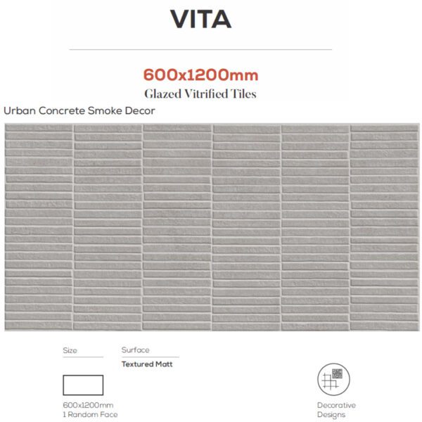Urban Concrete Sand Decor 600x1200mm Tiles