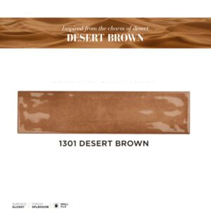 Desert Brown Subway Tiles for Wall | Splendor Collection