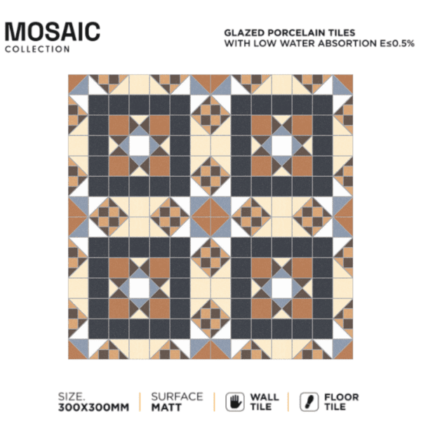 300x300mm Moroccan Tiles