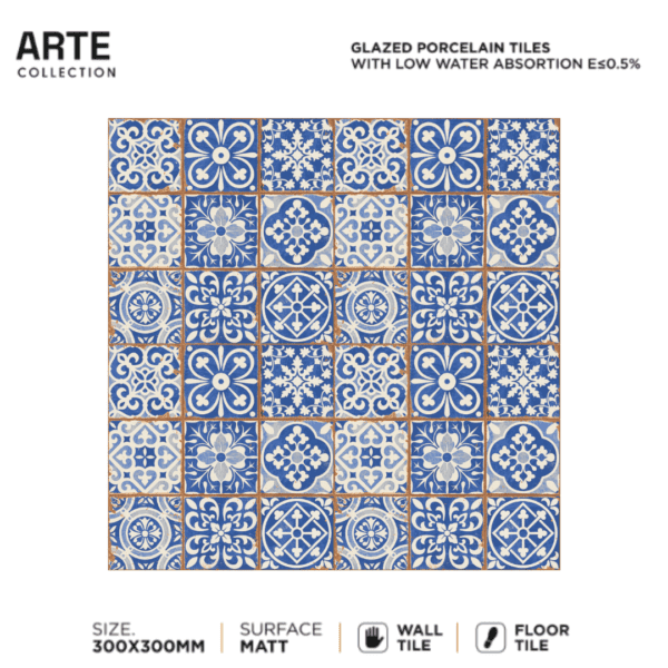 300x300mm Moroccan Tiles