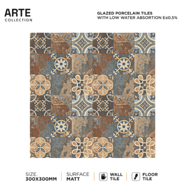 300x300mm Moroccan Tiles