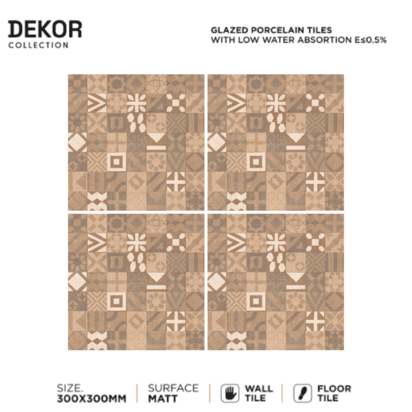 300x300mm Moroccan Tiles