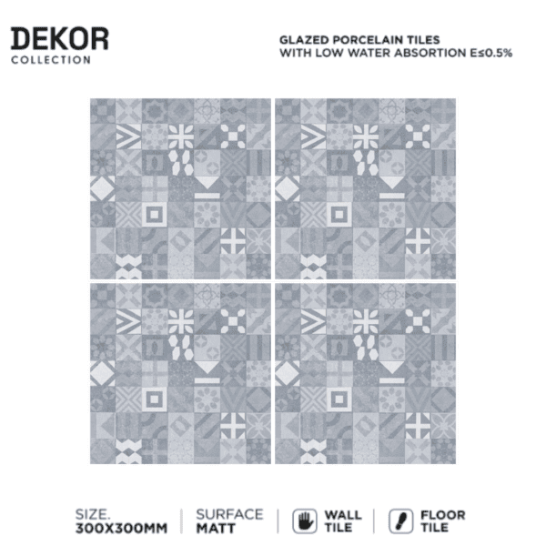 300x300mm Moroccan Tiles
