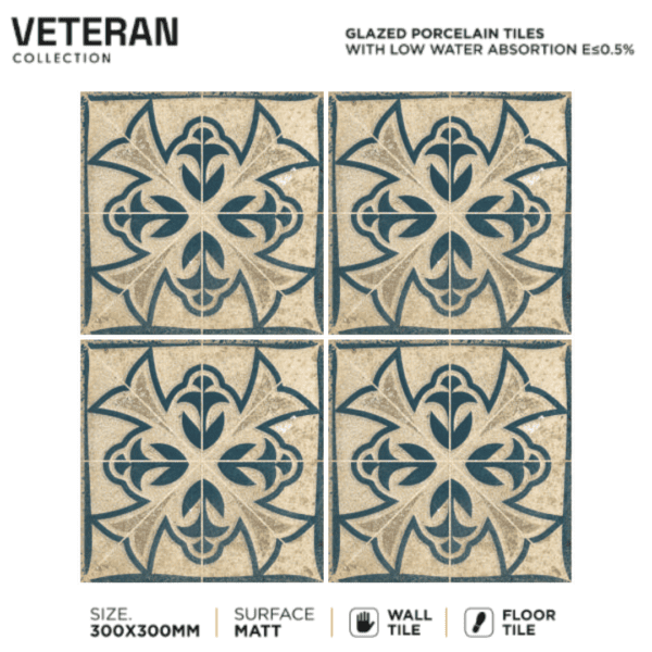300x300mm Moroccan Tiles