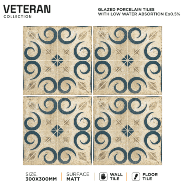300x300mm Moroccan Tiles