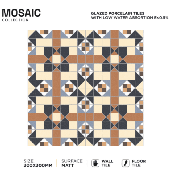 300x300mm Moroccan Tiles