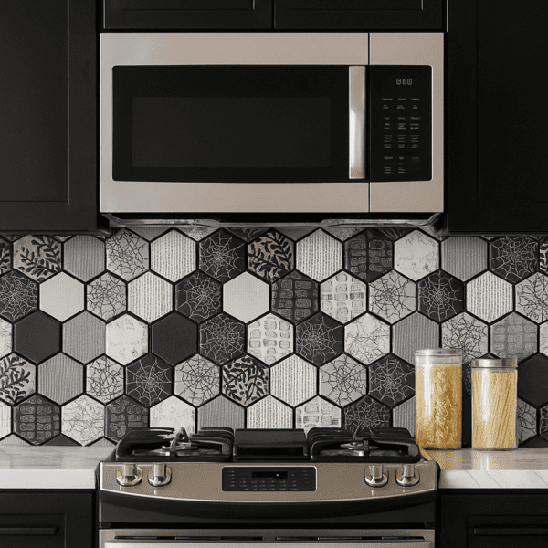 Hexagon 350mmx294mm Mosaic Tiles for Walls - FM- 57 - Image 2