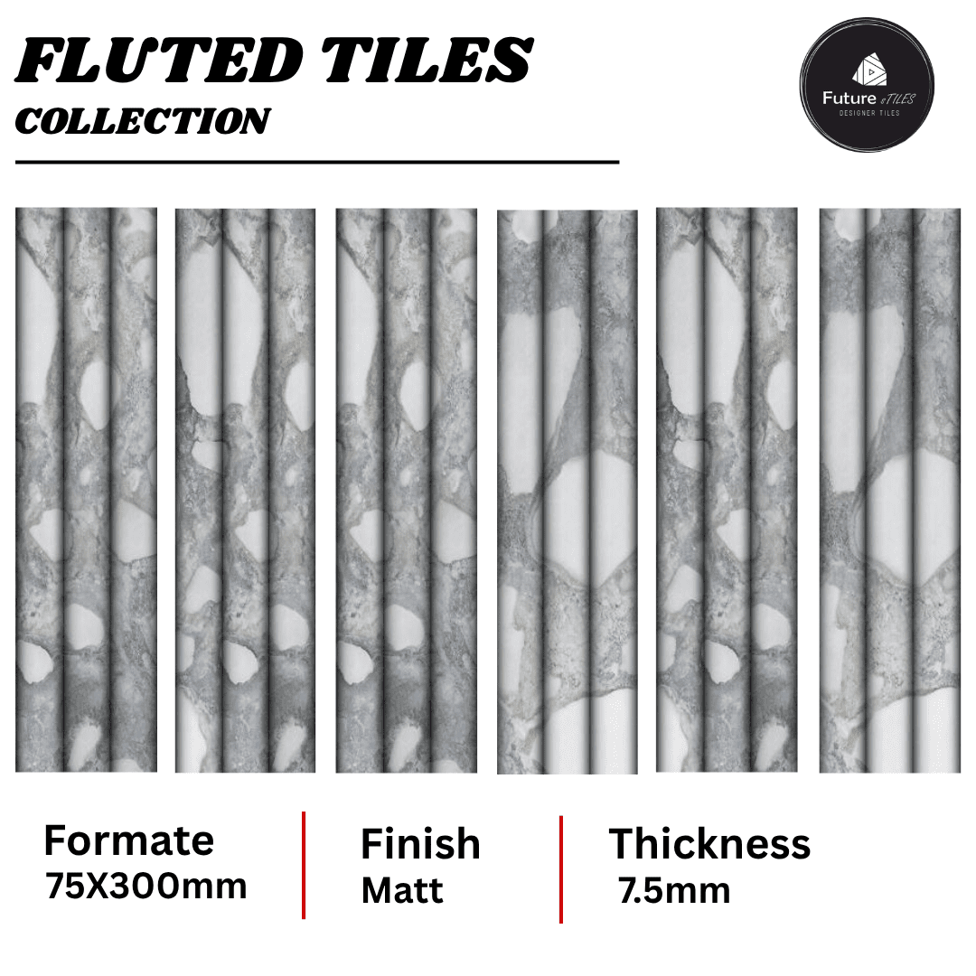 Fluted Tiles 75x300mm