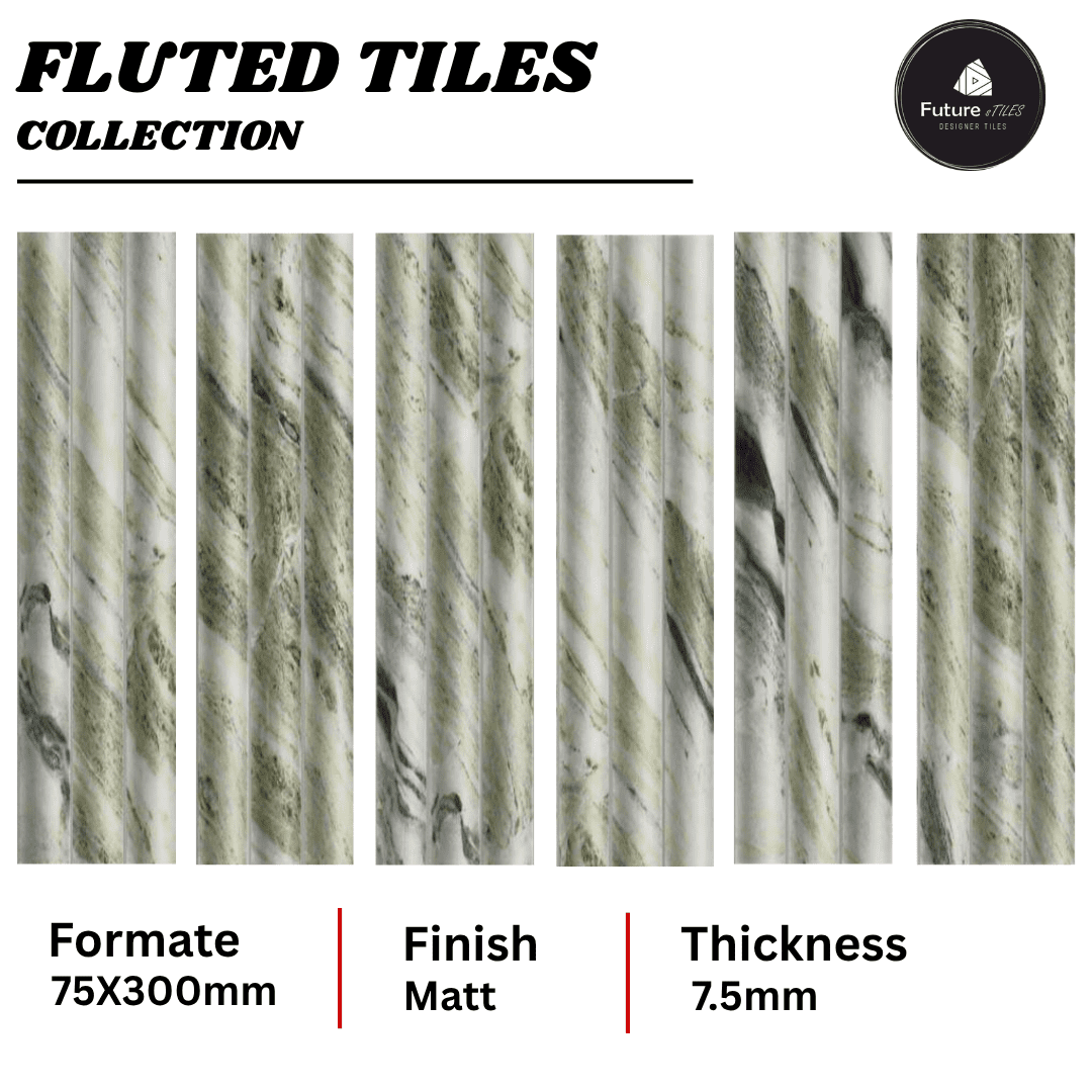 Fluted Tiles 75x300mm