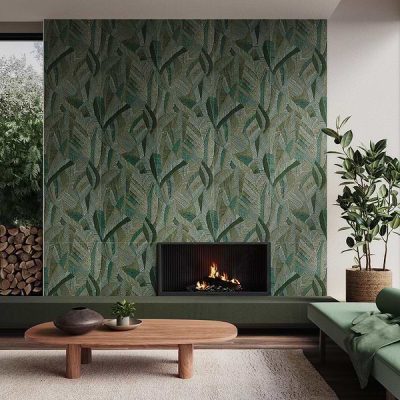 Tropical tiles for living room