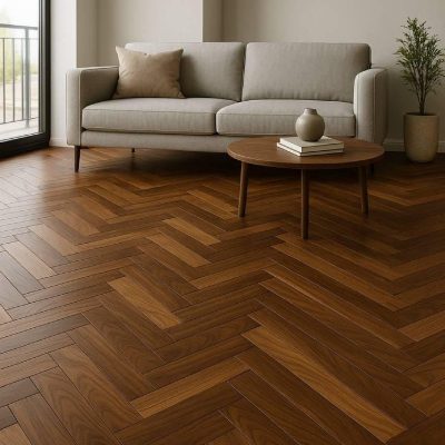 Wooden tiles for living room
