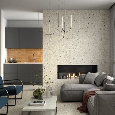 Tropical tiles for living room