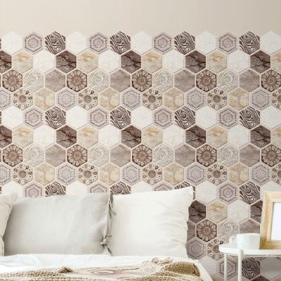 Hexagon tiles for bedroom