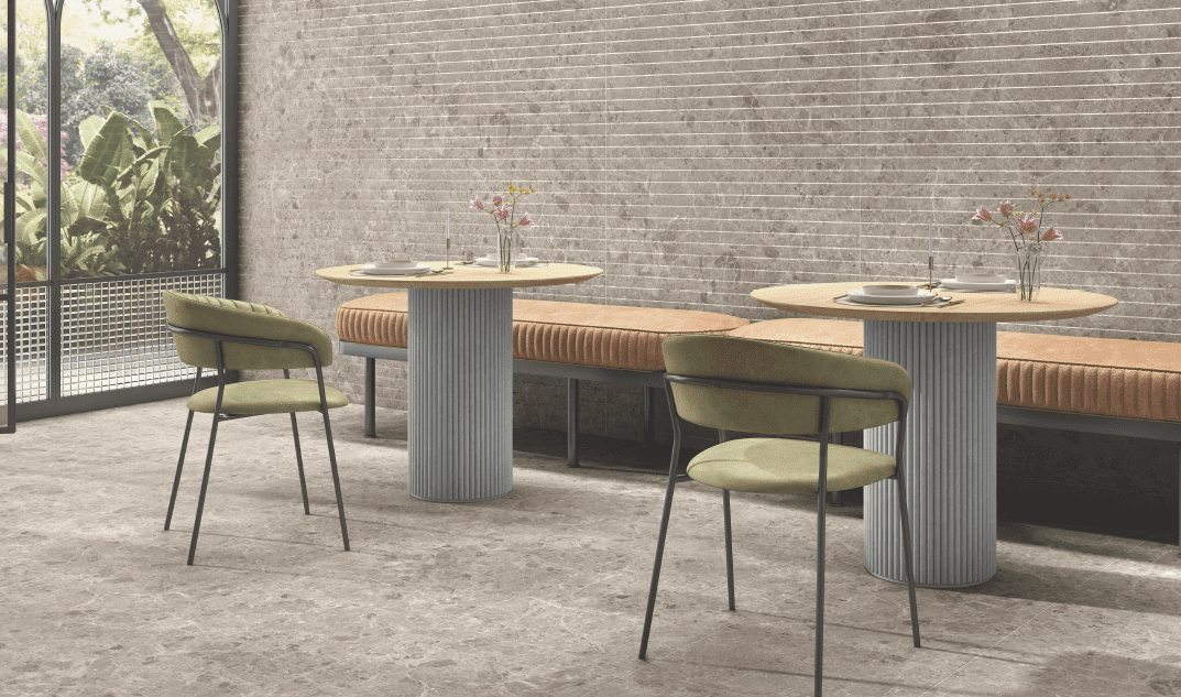 Neo Emperador 2x4 Fluted Tiles for Walls | Greige Decor - Image 2