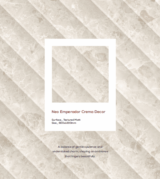 Neo Emperador 2x4 Fluted Tiles for Walls | Crema Decor - Image 3