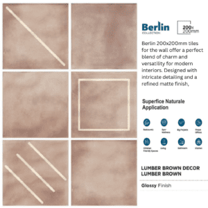 200x200mm tiles for walls