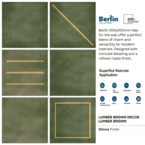 200x200mm tiles for walls