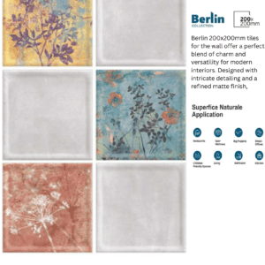 200x200mm tiles for walls