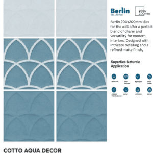 200x200mm tiles for walls