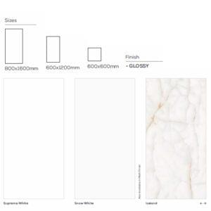 Supreme White 2x4 tiles