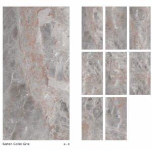 Saran Collin Gris 2x4mm Tiles for Floor and Wall